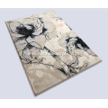 Microfiber area rug with wash drawing design